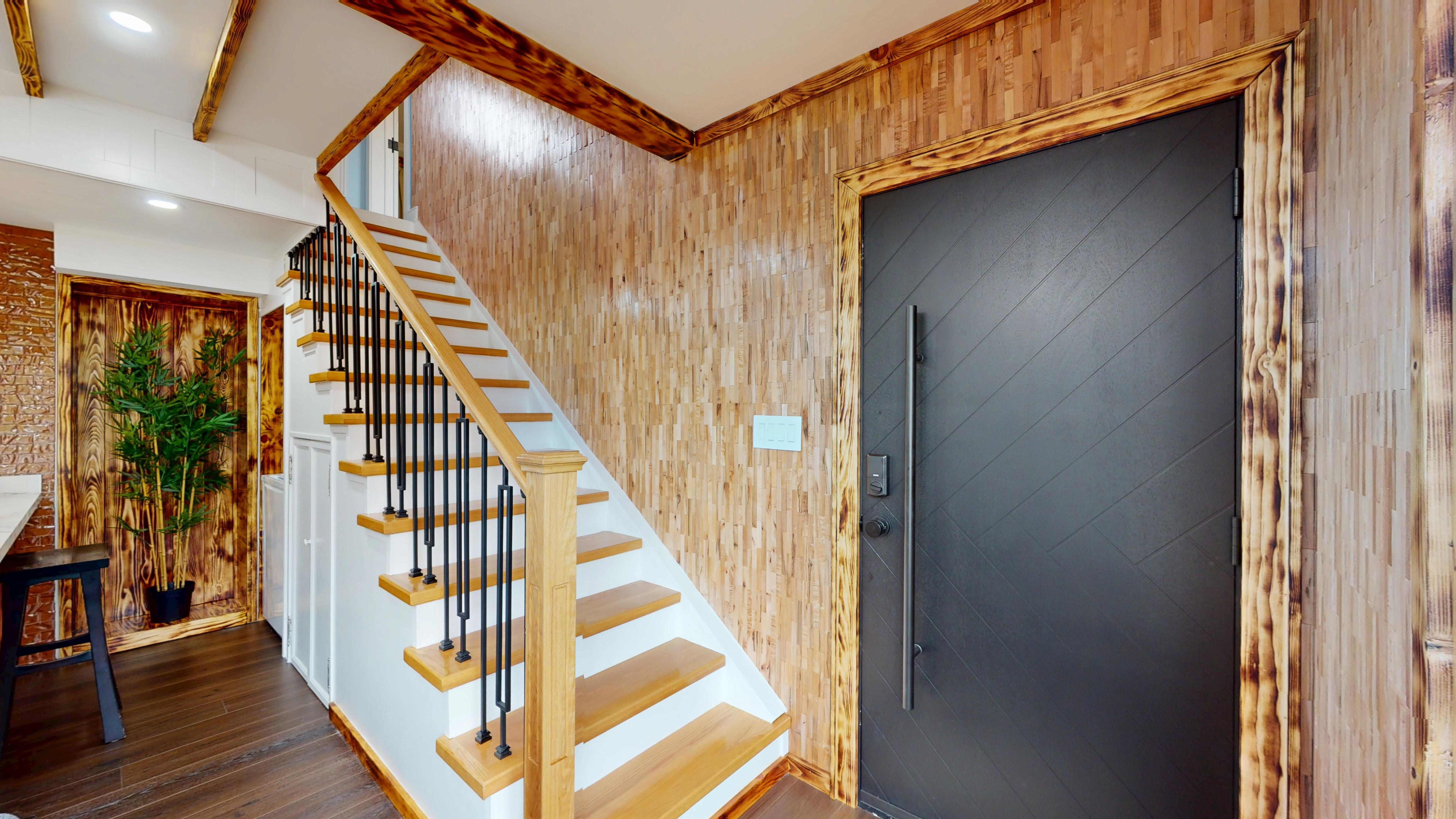 Front door with keypad entry